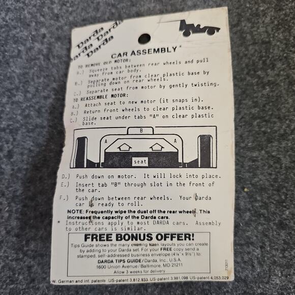 NEW VINTAGE Circa 1980s DARDA Replacement Stop and Go Motor #12051 - Picture 3 of 3